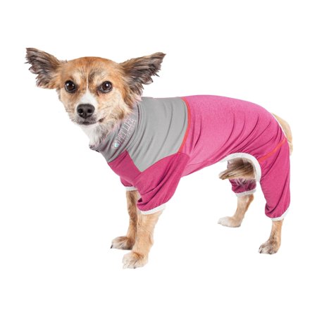 UPC: 0810787036891 | Pet Life Active Embarker Heathered Performance 4-Way Stretch Two-Toned Full Body Warm Up