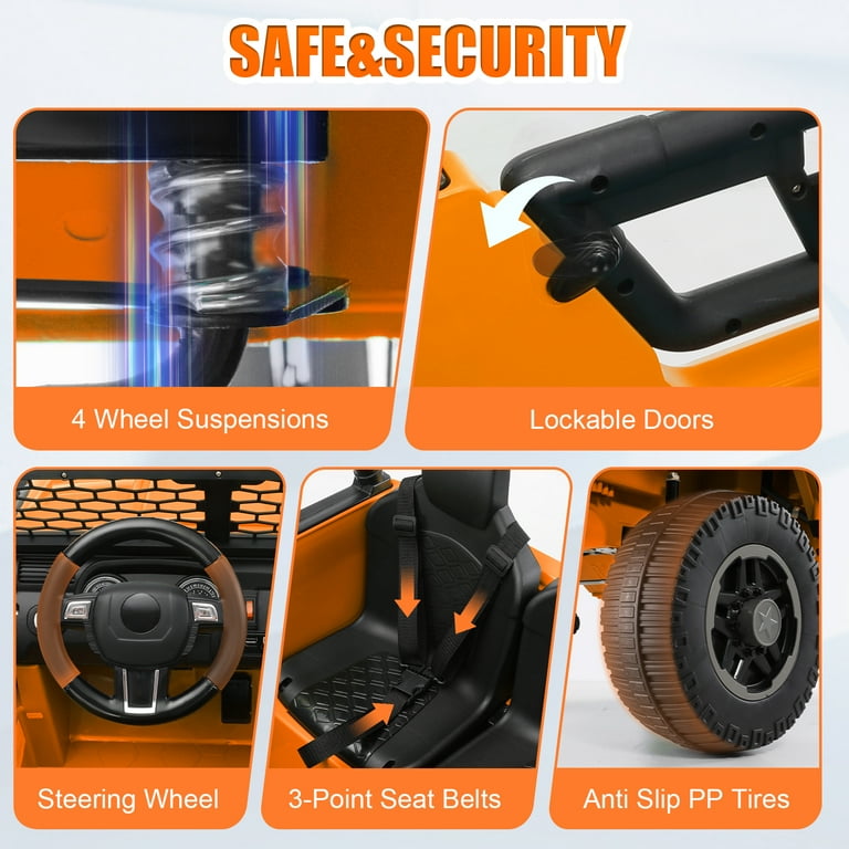 VIBESPARK 24V 2 Seater Ride on Car, 2WD/4WD Switchable Car