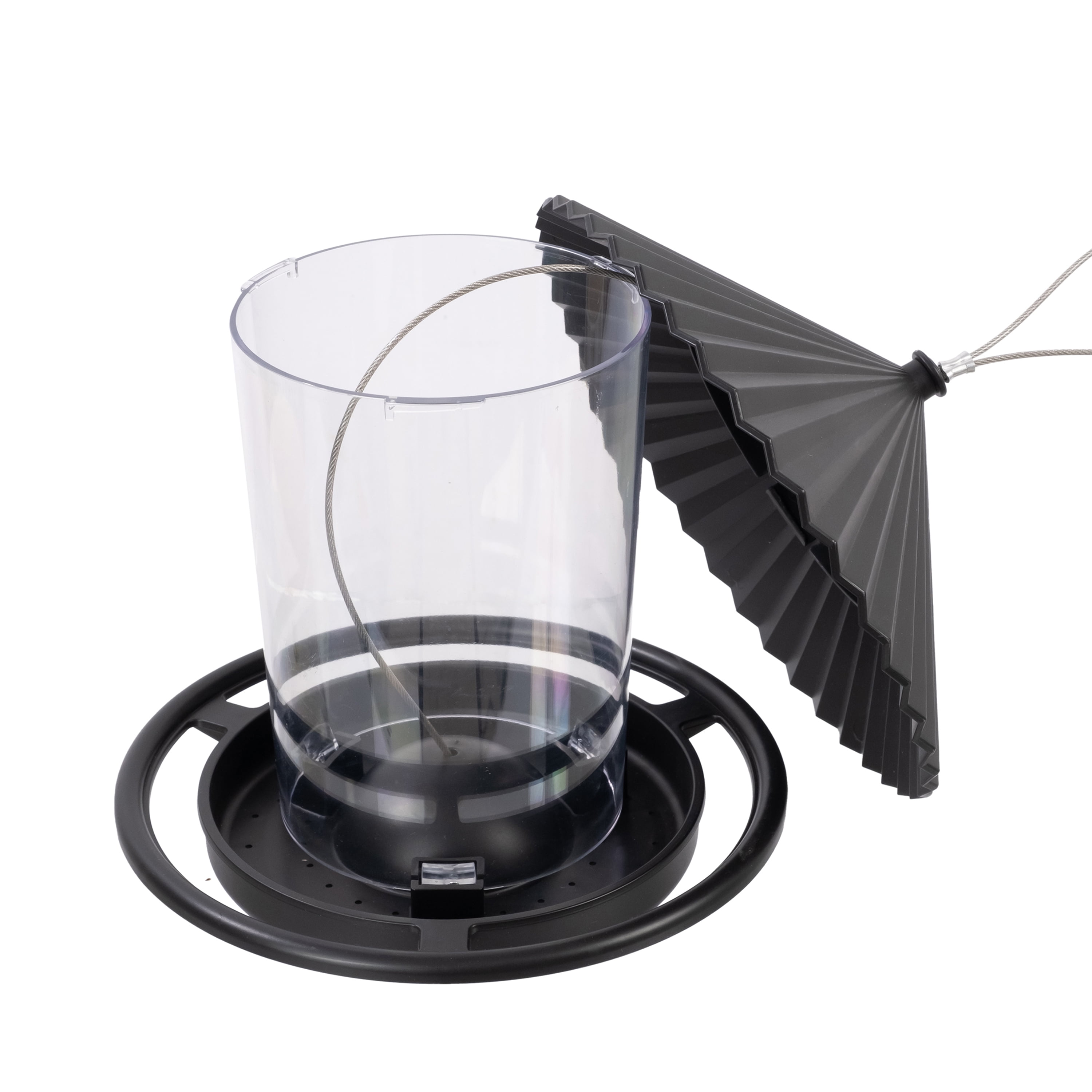 Vibrant Life Hanging Hopper Bird Feeder, Black, 2.5 lb Capacity
