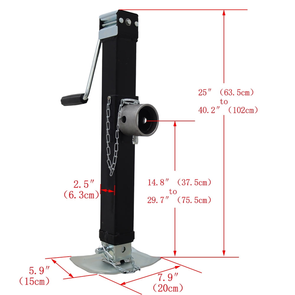 Trailer Jack 8000lbs Hand Trailer Jack Heavy with Adjustable Height Bracket Tool