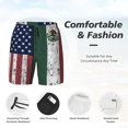 thumbnail image 3 of Mens America Mexico Flag Swimming Trunks with Compression Liner Beach Quick Dry Swim Shorts, 3 of 6