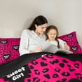 thumbnail image 6 of Manfei Cheetah Leopard Print Twin Comforter Set, Romantic Love Heart Bedding, 2-Piece, 6 of 9