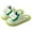 Green, variant on Women’s Cute Apple Fruit Fluffy Fuzzy Slippers Warm House Shoes Funny Soft Plush Winter Home Slippers (Red, 6-6.5)
