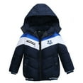 thumbnail image 2 of Fanxing Baby Girls Boys Fall Winter Warm Hooded Snow Coats for Little Kids Toddler Colorblock Puffer Jacket Down Coat Clearance XXL, 2 of 4