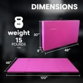 thumbnail image 3 of BalanceFrom 10ft x 4ft x 2in 4-Panel All-Purpose Folding Gymnastics Mat, Pink, 3 of 10