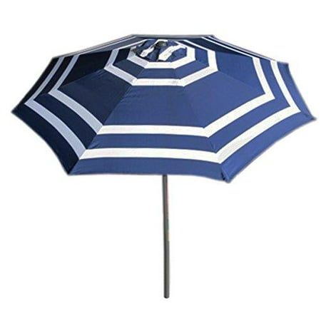Vmi 9 Wide Striped Aluminum Adjule Umbrella With Crank Navy Vmi 9 Wide Striped Aluminum Adjule Umbrella With Crank Navy Blue And White