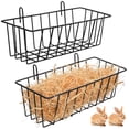 thumbnail image 1 of Grabaderos de alimentación de heno de conejos de 2 piezas estantes de heno multifunción bastidores de alimentación de conejo suministros de jaula de conejo, 1 of 8