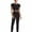 Black, variant on Elainilye Fashion Yoga Pants Women Casual High Waist Elastic Yoga Suit Short-sleeved Shirt and Pants Two-piece Suit,Brown