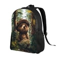 thumbnail image 2 of Fotbe Jungle Hat Bear Mochila de Viaje para Laptop, Mochila Ejecutiva Delgada y Resistente 15.6", 2 of 8