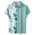 thumbnail image 1 of Camisa de manga corta de tendencia de moda con nueva impresión digital para hombre Pompotops oipoqjl24222, 1 of 2