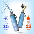 thumbnail image 2 of 29oz Insulated Water Bottle with Tea Infuser, Stainless Steel Travel Mug, Ice Frozen Print, 2 of 6