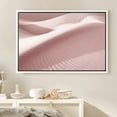 thumbnail image 2 of PixonSign Framed Canvas Print Wall Art Pastel Pink and White Sand Dunes Nature Desert Photography Modern Art Southwest Landscape Relax/Calm Ultra for Living Room, Bedroom, Office - 16"x24" White, 2 of 5