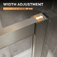 thumbnail image 2 of Sunny Shower 34" W x 34" L x 72" H Corner Entry Shower Enclosure Sliding Shower Doors Brushed Nickel Finish Framed with 1/4 in. Clear Tempered Glass, 2 of 10