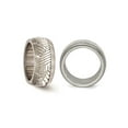 thumbnail image 3 of Mens Titanium and Sterling Silver 11mm Pattern Leaf Inlay Band Ring for Men, 3 of 6