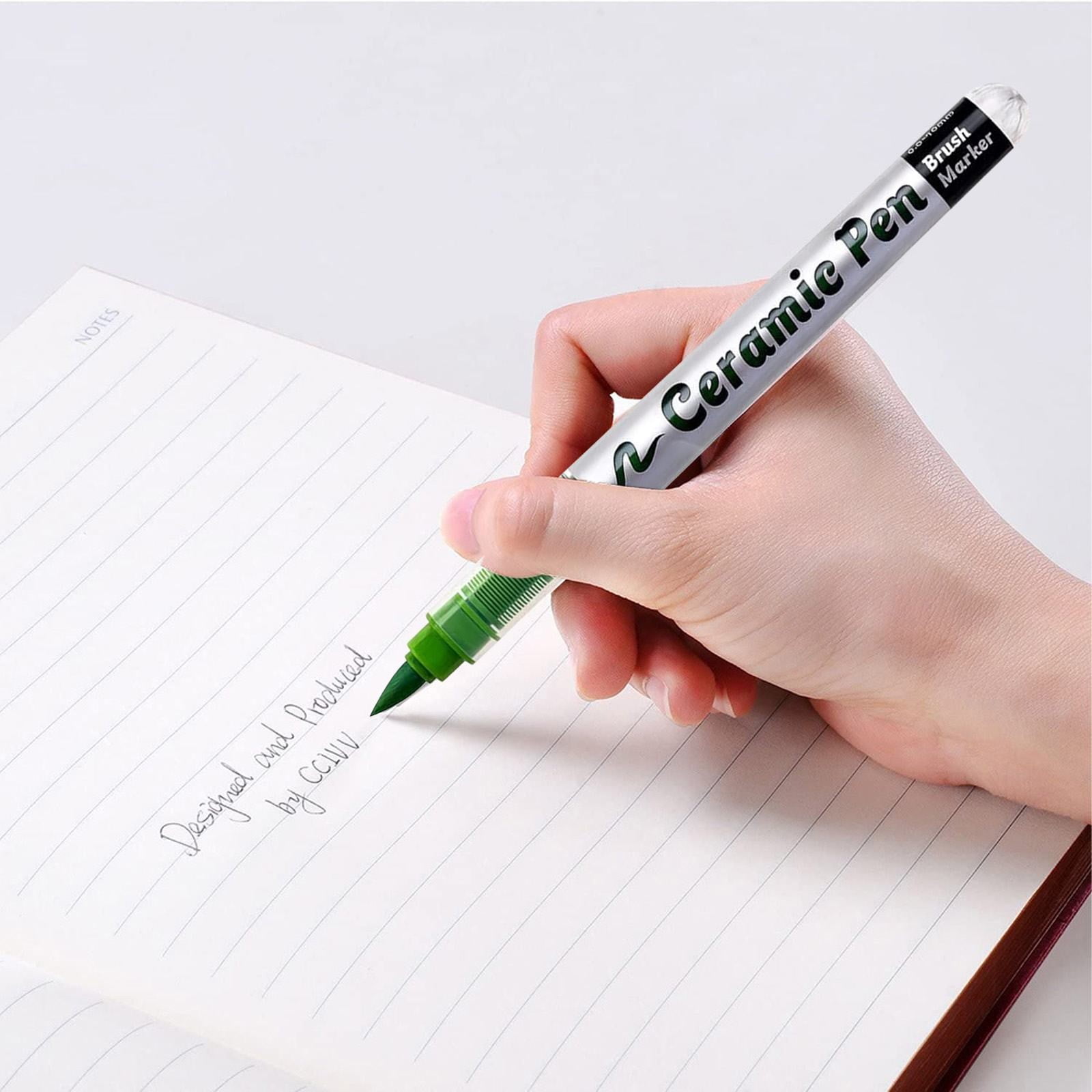 Porcelain Marker Pens for Ceramic Brush Tip Acrylic Paint DIY Crafts Mugs Glass Decorating