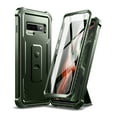thumbnail image 1 of Dexnor pour Samsung Galaxy S10+ Plus Étui, [Protecteur d'Écran Intégré et Support] Protection Robuste de Qualité Militaire Antichoc Étui de Protection pour Samsung Galaxy S10 Plus Vert, 1 of 4