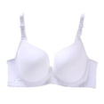 thumbnail image 6 of AHTJRT Women's Lingeries Seamless Underwired V Neck Bras and Panty Lounge Activewear Two Matching Sets C Cup White#02 40, 6 of 7