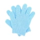 thumbnail image 2 of 2 guantes de baño exfoliantes para piernas, pies y espalda, eliminan la piel muerta. Azul, 2 of 7