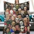 thumbnail image 5 of Horror Movie Halloween Michael Myers Printed Plush Throw Blanket, Ultra Soft Microfiber for Sofa Bedroom Living Room or Camping 40" x 50", 5 of 10