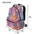 thumbnail image 2 of School Backpack Lightweight Multipocket College High Middle Student Bag 15L Colorful Nebulae Marble, 2 of 9