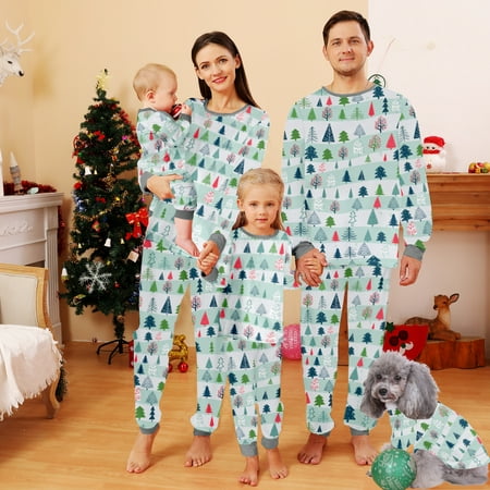 

Kaket Matching Xmas Nightwear Christmas Family Pyjamas Sleepwear Homewear Long Sleeve Pants Loungewear Sets for Mom Dad Kid/Kid-130