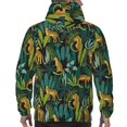 thumbnail image 7 of Uemuo Jungle Leopard Yellow Pattern Men's Hoodie - Casual Pullover Hoodie with Kangaroo Pocket, Stylish Hooded Sweatshirt for Everyday Wear-4X-Large, 7 of 7