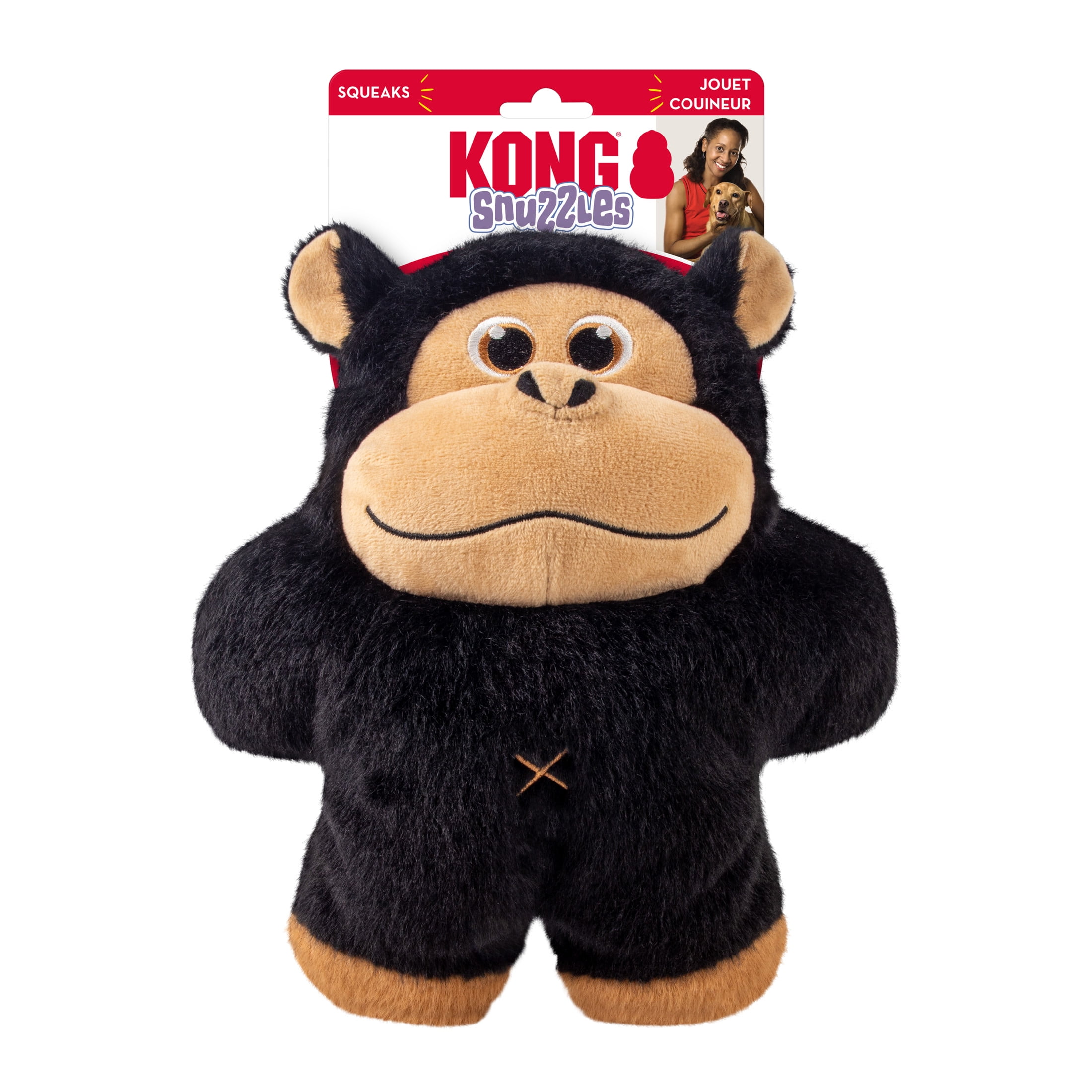 KONG® Snuzzles Plush Squeaker Dog Toy, Gorilla, Extra Large