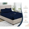 thumbnail image 2 of CCNY Premium Waterproof Mattress Protector Fitted Style 18" Inch Deep Terry Cotton Mattress Cover (Alaskan King-Navy Blue), 2 of 7
