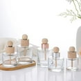 thumbnail image 4 of 100ml/3.3oz Clear Empty Glass Diffuser Bottle with Wooden Cap Aromatherapy Storage Container Essential Oils Reed Diffuser Jars Fragrance Accessories Use for DIY Home Decor, 4 of 5