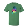 thumbnail image 2 of Neon Beach Sunset Cat California Vibes | Mens Animal Lover Graphic T-Shirt, Kelly, Large, 2 of 4