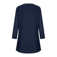 thumbnail image 6 of Otntypg 3/4 Sleeve Sparkly Tops for Women Dressy Casual Ruched Mesh Pleated Crew Neck Layered Flowy Tunic Blouse Loose Fit Glitter Cocktail Party Evening Shirts Navy XL, 6 of 8