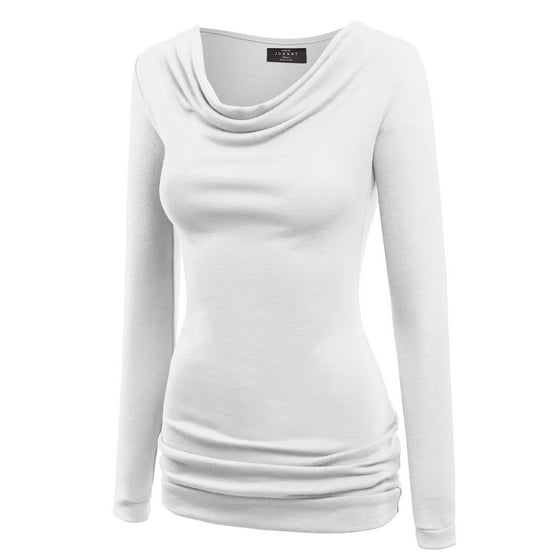 Made by Johnny MBJ WT916 Womens Cowl Neck Long Sleeve Pullover Top