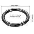 thumbnail image 2 of Unique Bargains Black Round Zinc Alloy Spring Gate O Ring Snap Clip Buckle, 10 Pack, 2 of 5