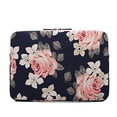 thumbnail image 1 of Canvaslife White Rose Patrón de 13 pulgadas Manga de laptop de lona con bolsillo 13.3 pulgadas Caso de laptop 13.1 Caso 13.6 Sleeve, 1 of 2
