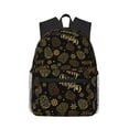 thumbnail image 1 of Easygdp Gold Pinecone Merry Christmas Mochila Casual para Portátil, Mochila para Escuela, Viajes, Negocios, 1 of 6