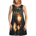 thumbnail image 1 of Fotbe Creative Poker Vestido de Verano sin Mangas para Mujer – Vestido Midi Línea A, Estilo Camiseta Floral, Vestido Playero Casual y Fluido, 1 of 7