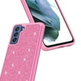 thumbnail image 4 of Value Pack + for Samsung Galaxy S21 FE Hard Case Hybrid Cell Phone Case Glitter Shock proof Edge Slim Bumper Scratch Cover with Temper Glass, 4 of 4