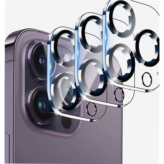 [3 Pack] iPhone 14 Pro Max / iPhone 14 Pro Camera Lens Protector Tempered Glass Lens Protector with Night Circle