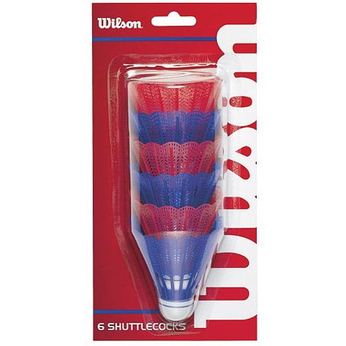 Wilson Plastic Badminton Shuttlecocks, 6Pack