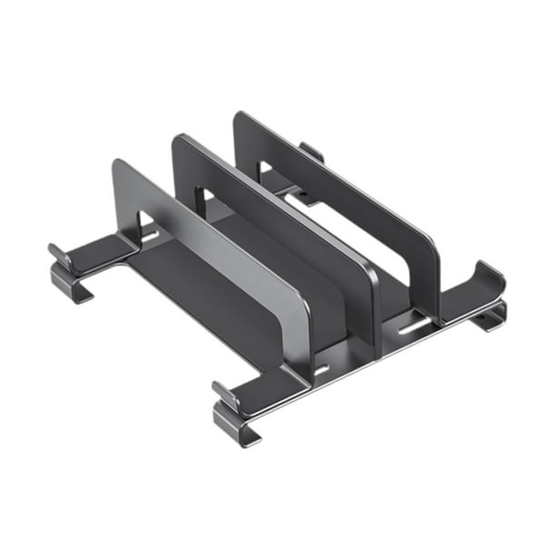 Soporte para portátil y otros dispositivos, soporte de escritorio de acero al carbono, soporte de silicona para portátiles gaming gris