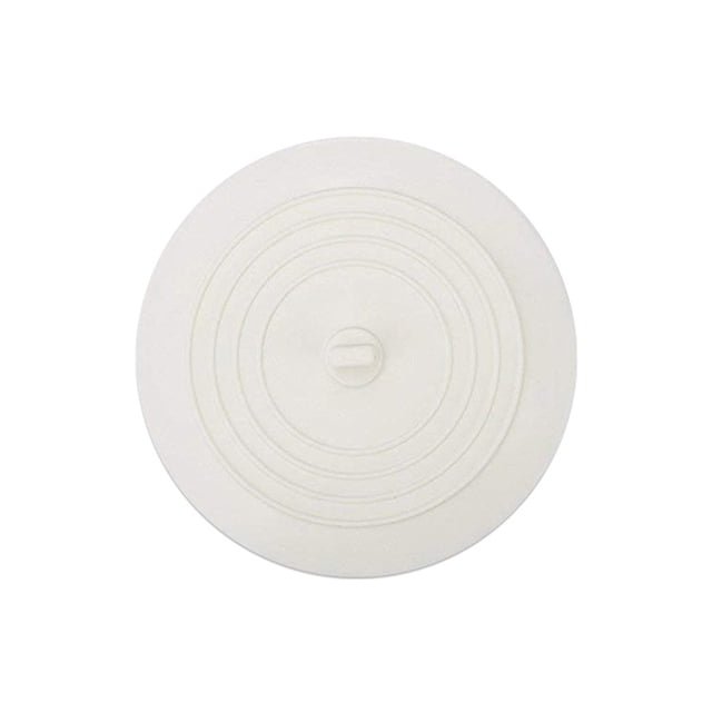 Toystoory Tapón de fregadero, tapón de drenaje redondeado de silicona Simple, cubierta de drenaje de suelo de ducha práctica para el hogar, tapones de Suministros de limpieza para el hogar Blanco Toystoory HA059847-02