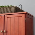 thumbnail image 5 of Leumius 72.4" Tall Storage Cabinet Tall Storage Cabinet with 8 Doors and 4 Shelves ,Bookshelf for Living Room, Kitchen, Dining Room, Office Cherry, 5 of 8