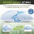 thumbnail image 4 of 2 Pack  Size Rayon Derived from  Cooling Shredded Memory Foam Pillows Adjustable Soft Firm Gel Bed Pillows for Side Back Stomach Sleepers, 4 of 7