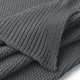 thumbnail image 5 of PiccoCasa Manta Sólida de Algodón 100% Suave Tejida para Sofá Cama, Gris 71"x79", 5 of 7