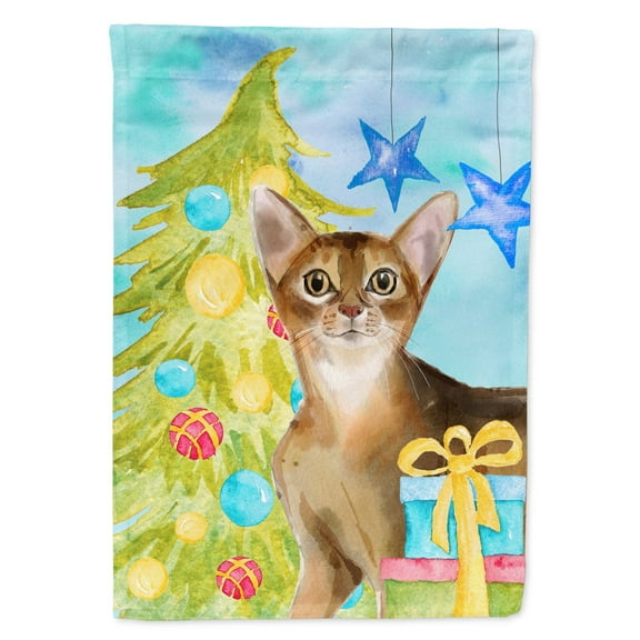 Carolines Treasures CK3117GF Abyssinian Christmas Presents Garden Size Flag