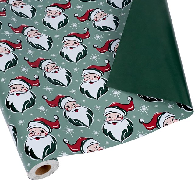Papel de regalo BIOBROWN Reversible Santa 43x1000 cm