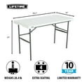 thumbnail image 3 of Lifetime 4 Foot Nesting Rectangle Table, Indoor/Outdoor Commercial Grade, White Granite (280478), 3 of 21