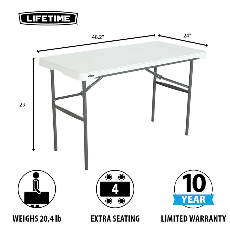 Lifetime 4 Foot Nesting Rectangle Table, Indoor/Outdoor Lifetime 4 Foot Nesting Rectangle Table, Indoor/Outdoor