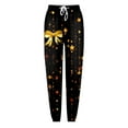 thumbnail image 3 of Xmyrz Womens Pants Christmas Print Sweatpants Elastic Drawstring Pocket Softable Going Out Pocket Lounge Pants Casual Trouser, 3 of 5