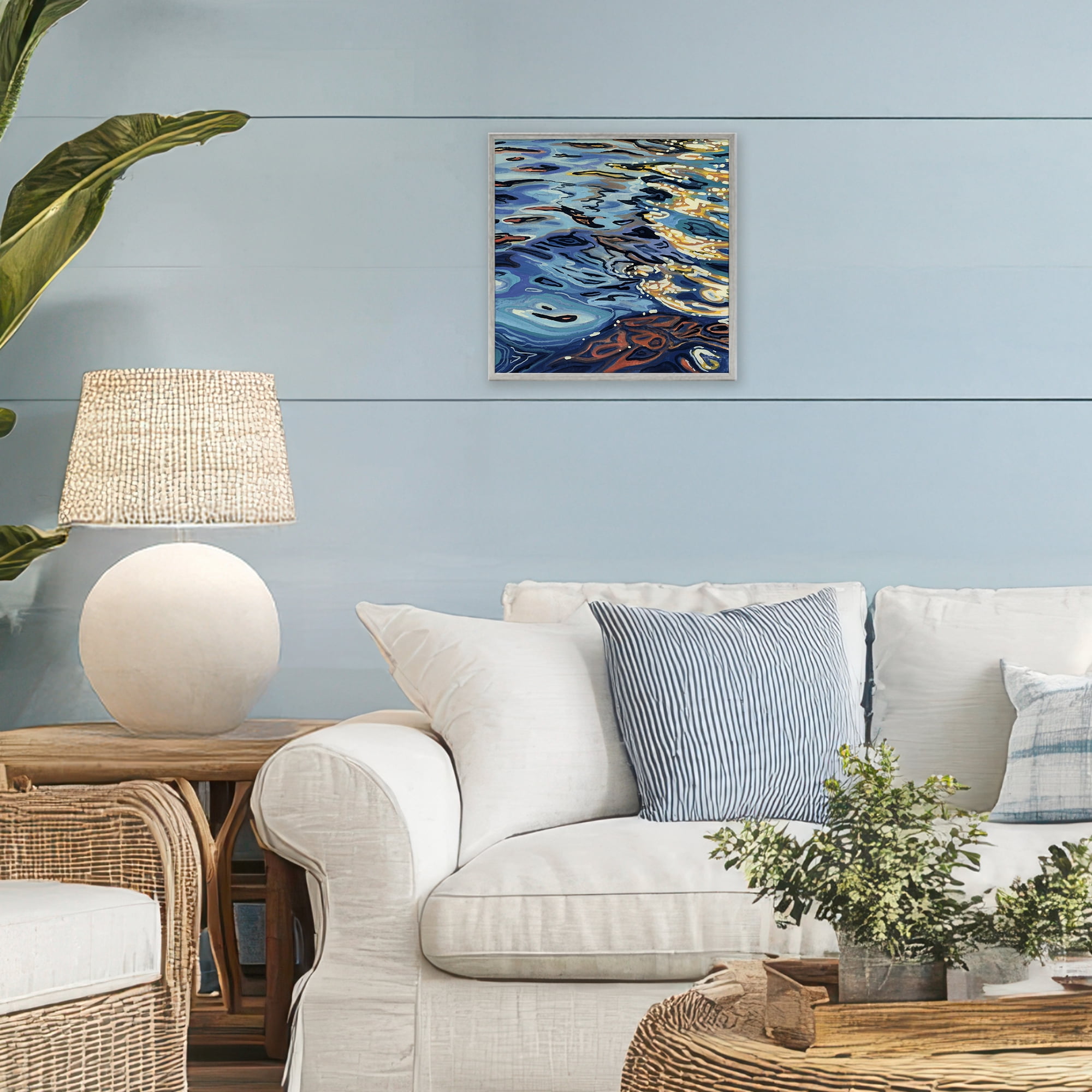 Stupell Industries Sunrise on Rippling Water Gray Framed Giclee Art, design by Kate Jarvik Birch
